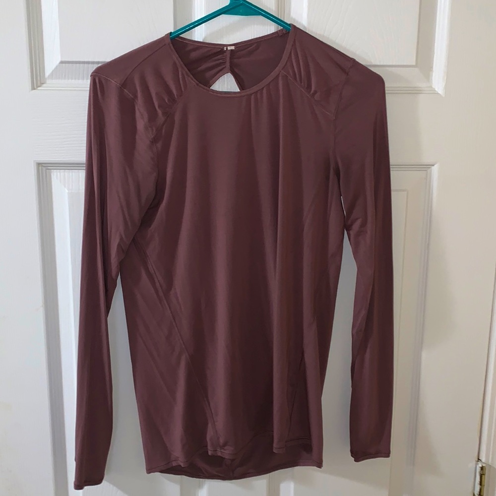 LuluLemon Purple Athletic Shirt With Cutout Back